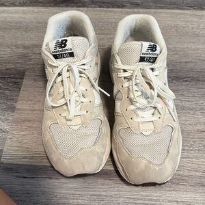 New Balance Cream Athletic Shoes